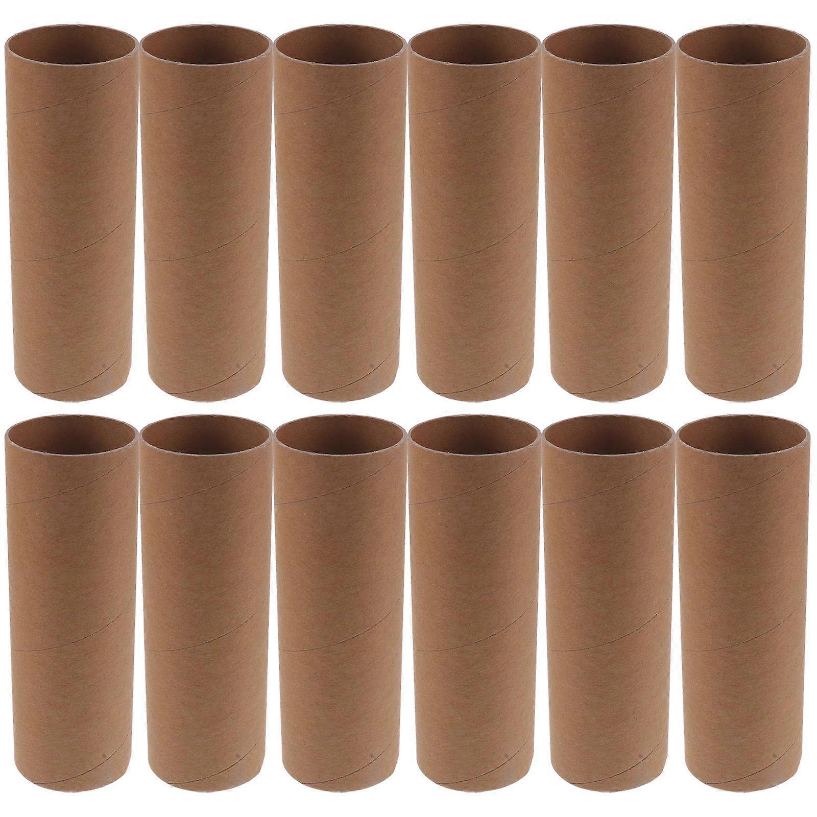 Paper Tube DIY Crafts Making Light Brown Rolls 36Pcs Set