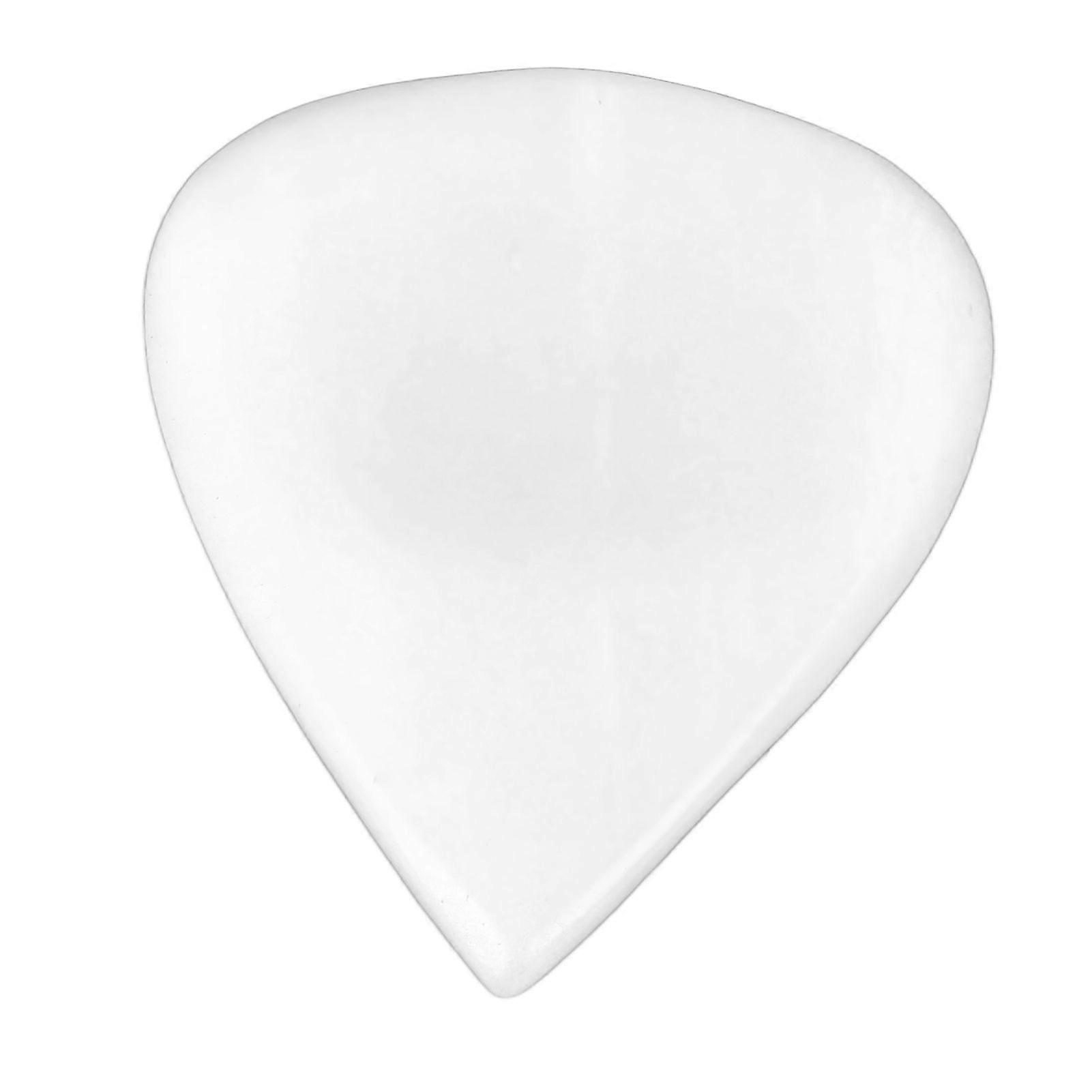 Guitar Bass Pick with Concave Design Natural Ox Bone Heart Shape Playing Pick for Stringed Instruments White