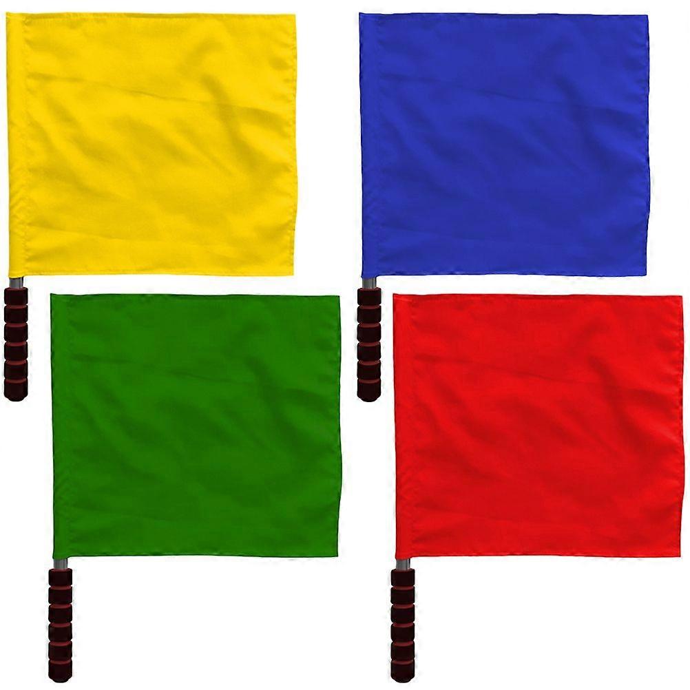 4pcs Referee Flags Flags Signal Flags Hand Waving Flags for Competition