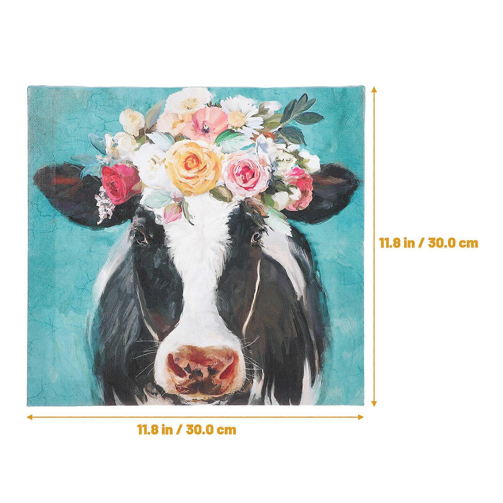 Animal Wall Painting Canvas Artwork Indoor Space Decoration Multi Material Use 1Set