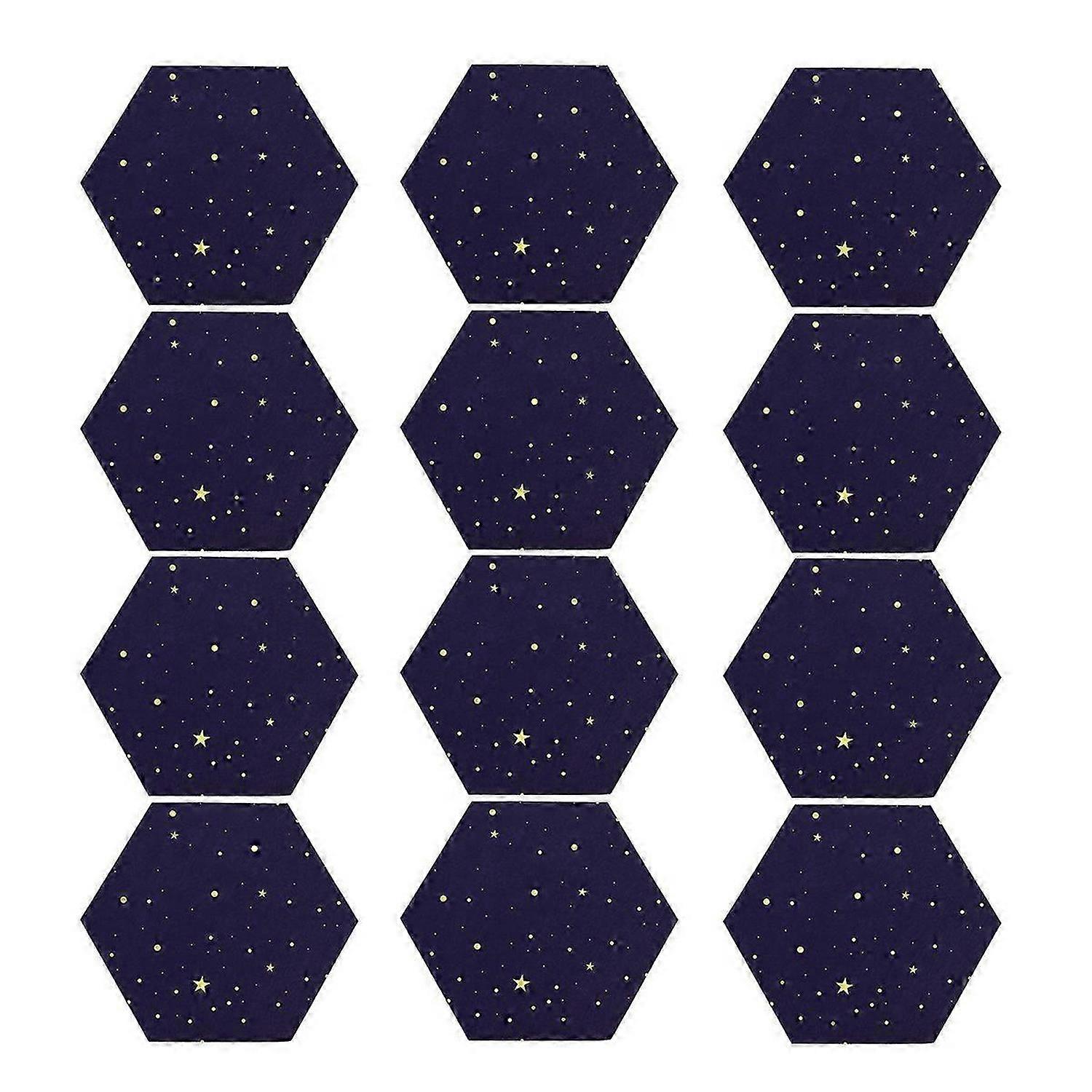 12 Pack Starry Hexagon Acoustic Panels,Sound Proofing Padding,Sound Absorbing Panel for Studio Acous