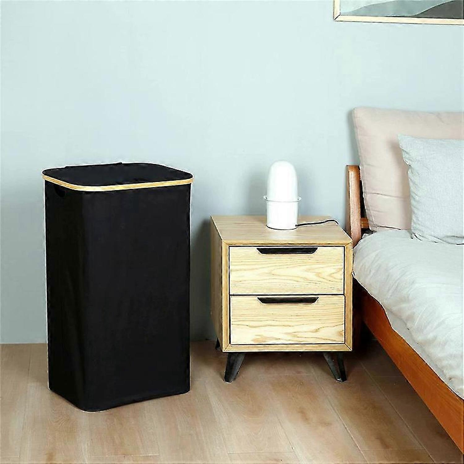110L Laundry Hamper with Handle and Lid, Basket Organizer with Removable Inner Bag for Clothes Toys