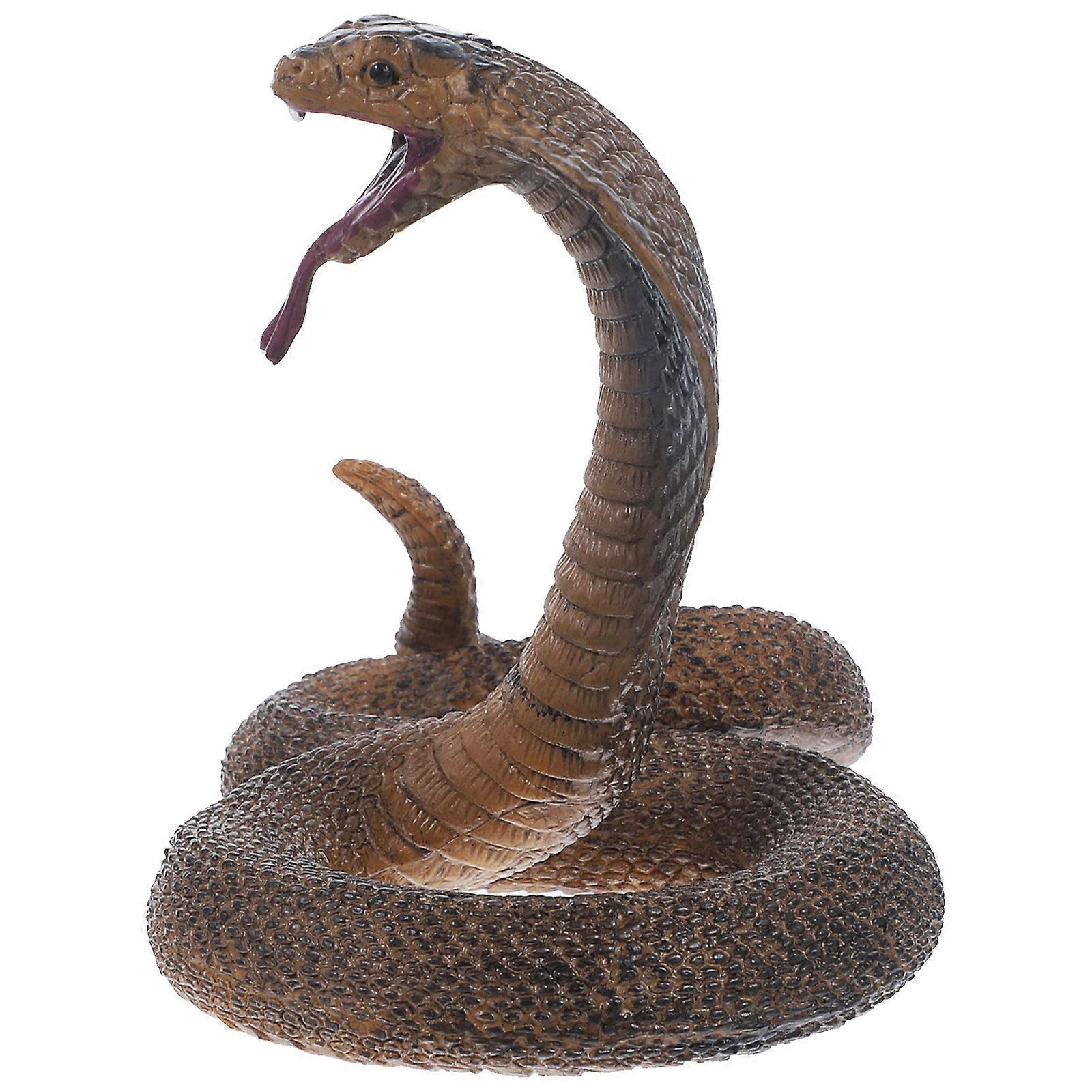 Simulation Snake Model Plastic Cobra Figurine for Decoration