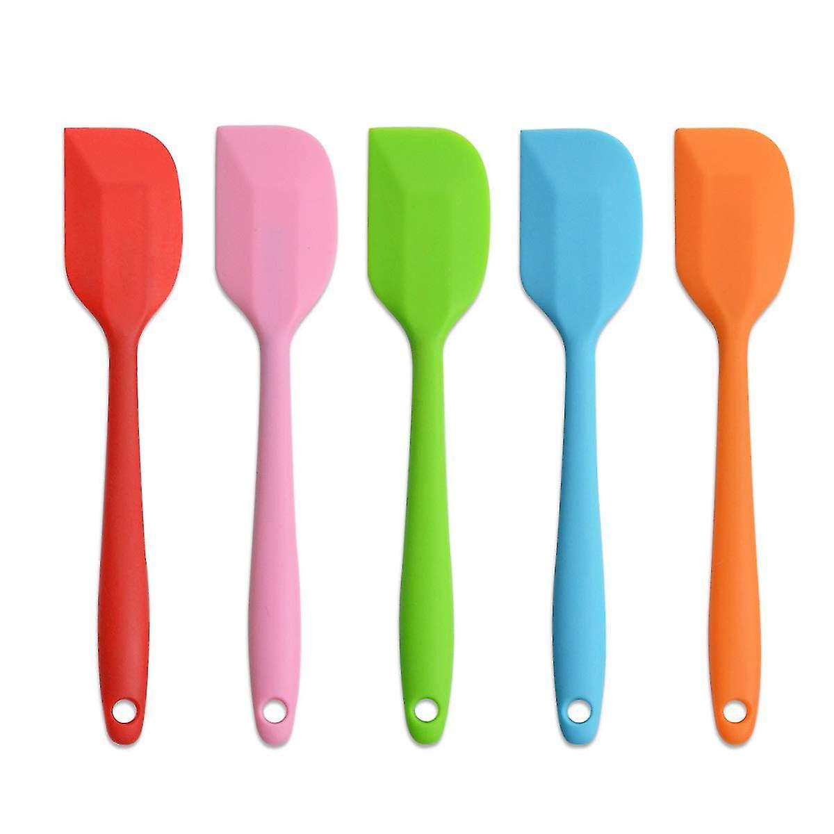 Σιλικόνη Spatulas, 8.5" μικρή ανθεκτική στη θερμότητα αντικολλητικές εύκαμπτες λαστιχένιες ξύστρες εργαλείο bakeware απαραίτητο gadget μαγειρέματος (5 πακέτο)