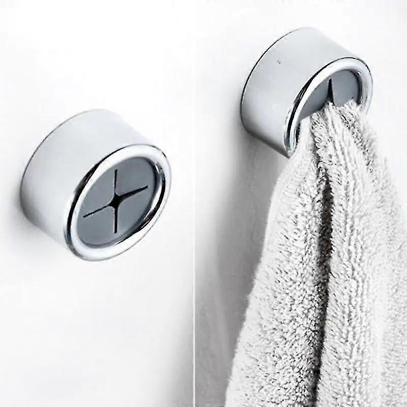 キッチンとバスルーム用の粘着性収納フック付き壁掛けタオルホルダー