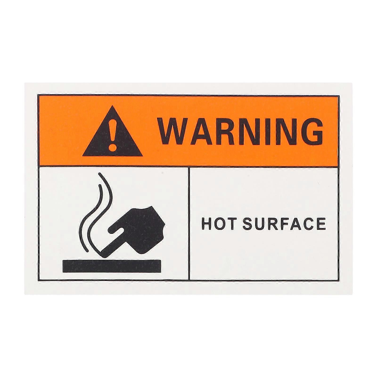 Safety Warning Labels Hot for Warning Durable Plastic Material