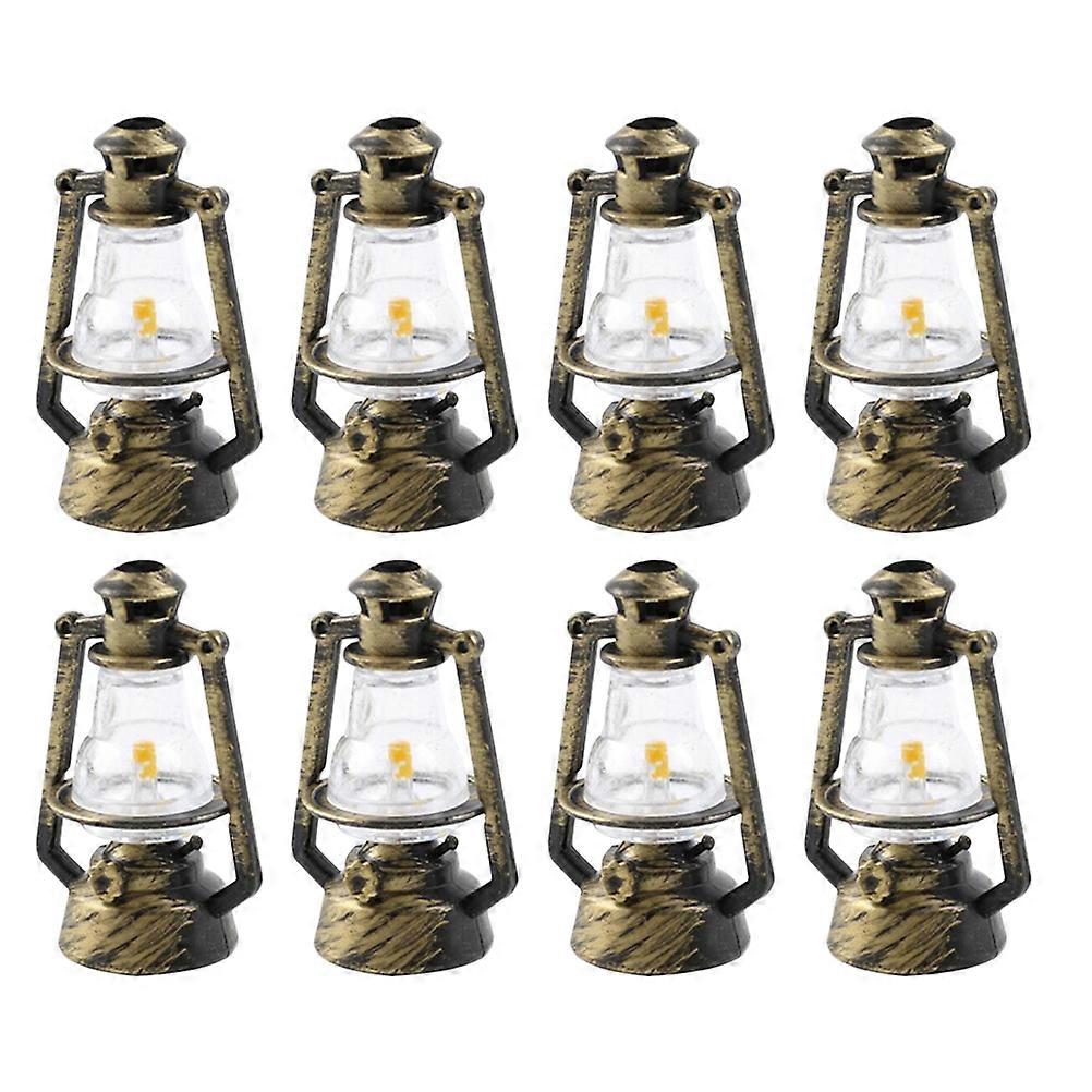 Plastic Mini Kerosene Lamp for Home Display 8Pcs Assorted