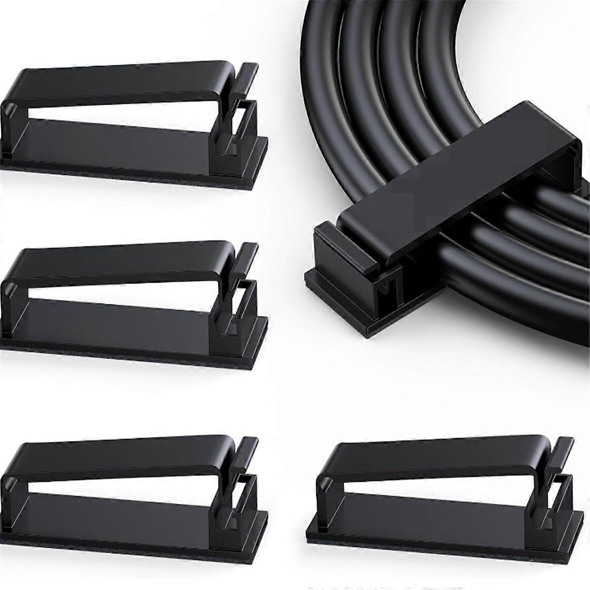 50Pcs Cable Management Self-Adhesive Cable Clips Cable Holder