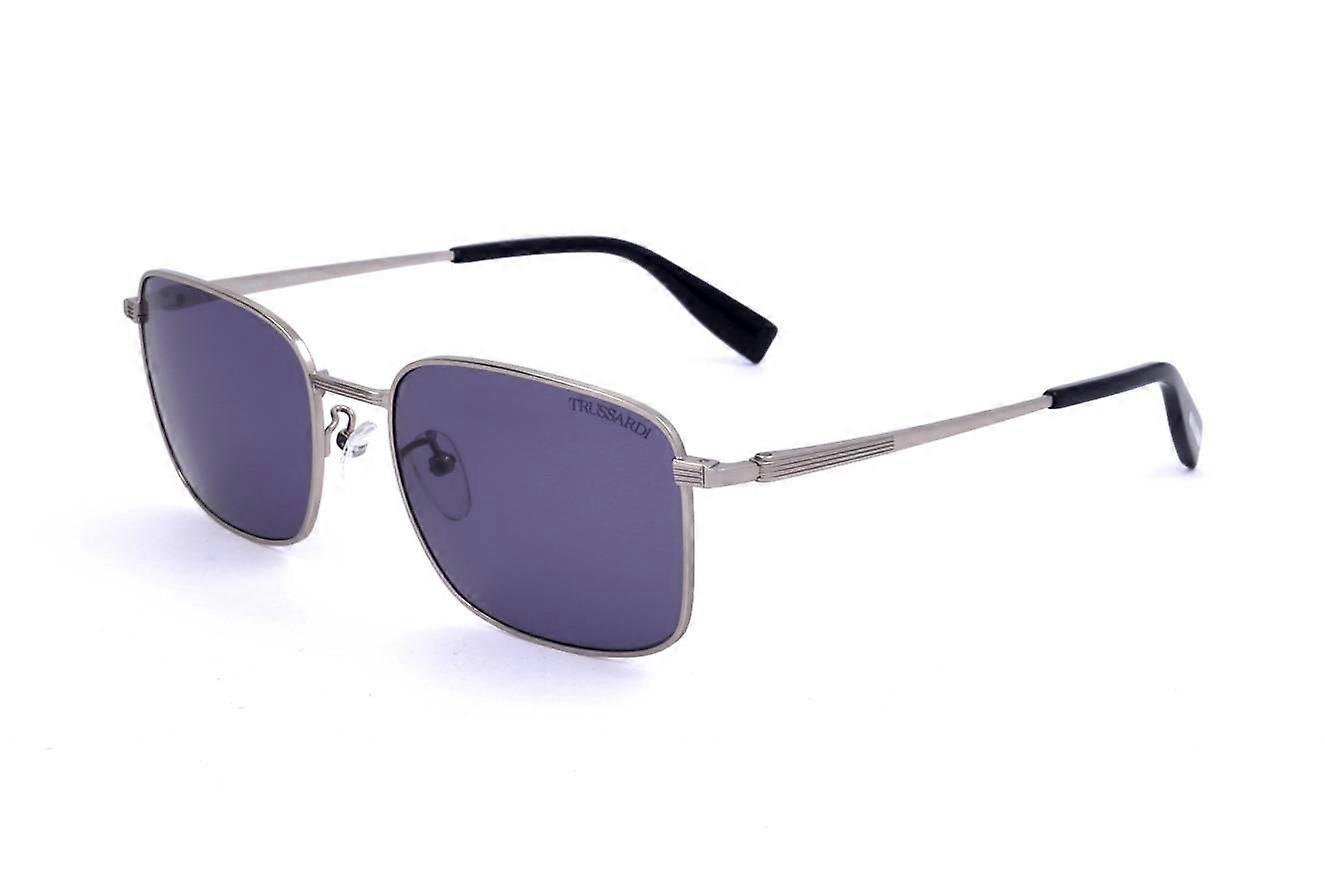 Sunglasses Trussardi STR436 0581 MATT PALLADIUM 56/19/145 MAN