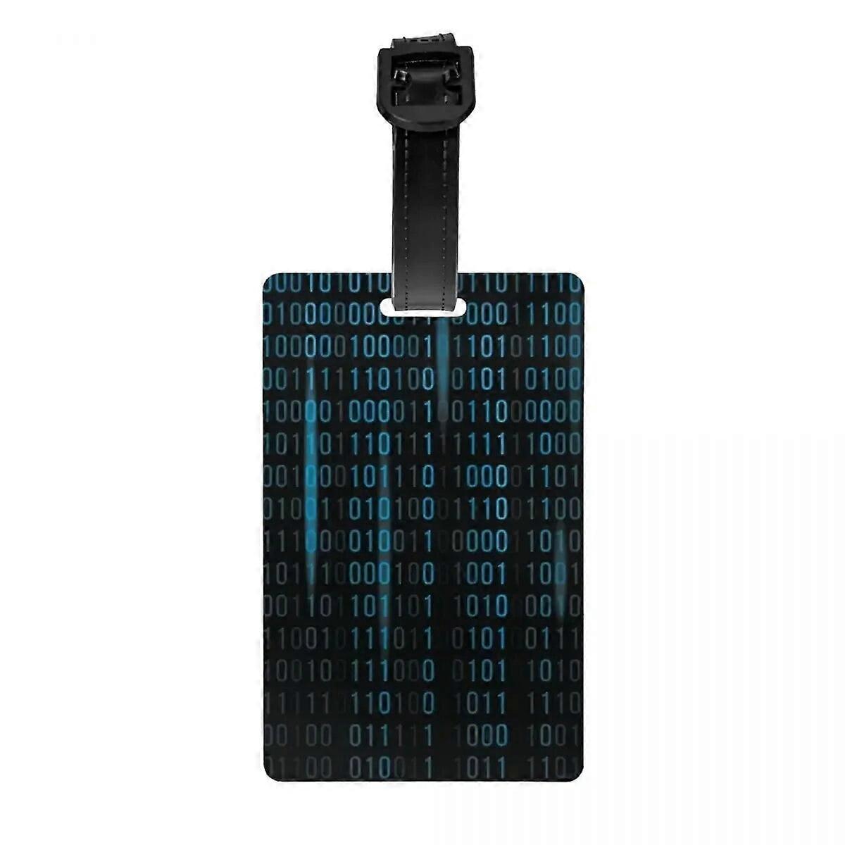 ng Programmer Nerd Geek Luggage Tags for Travel Suitcase Science Hacker Computer Code Privacy Cover ID Label