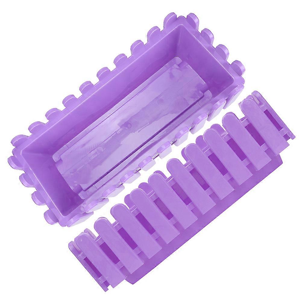 Durable Rectangular Plastic Planter Box for Flower Planting 4Pcs Purple