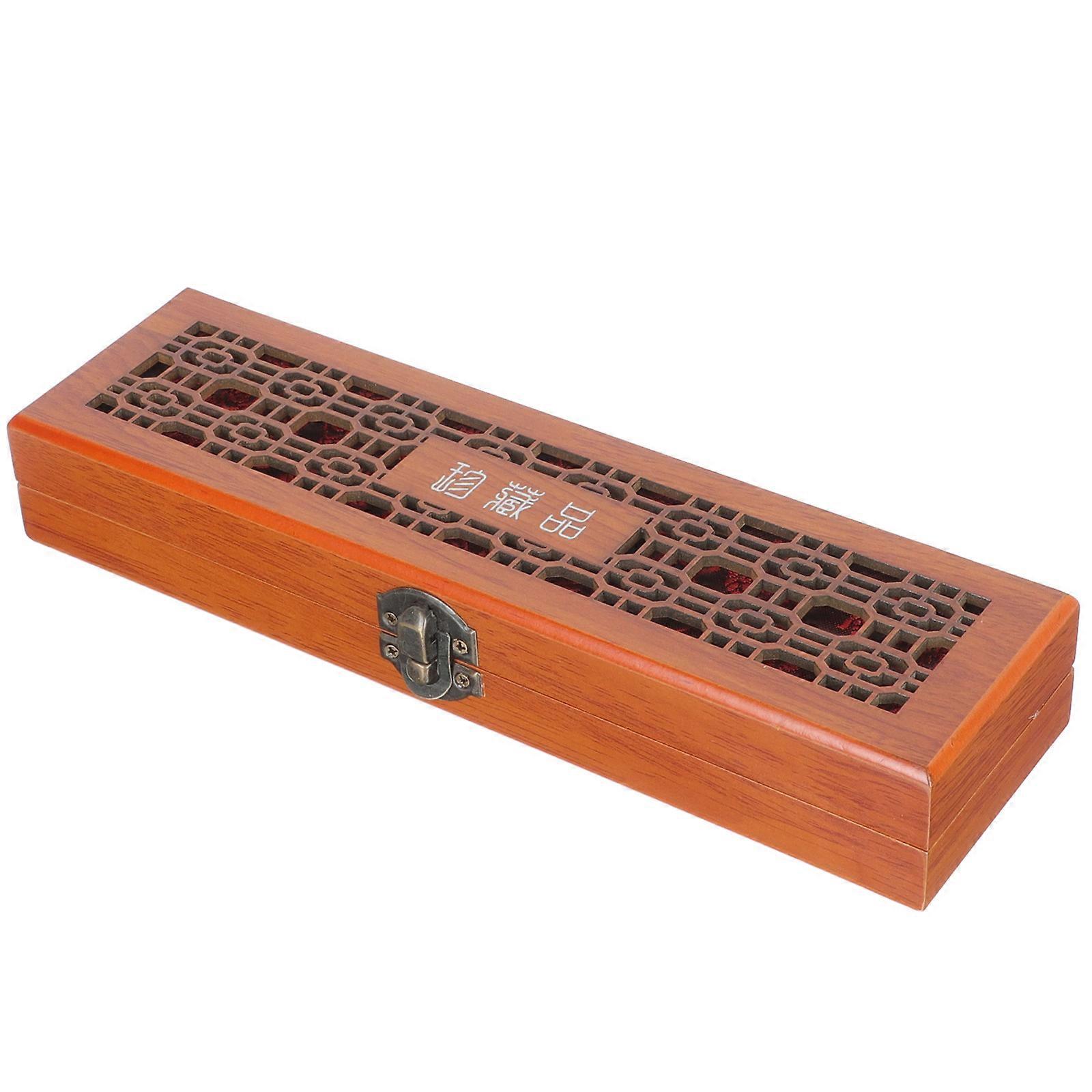 Wood Harmonica Case Portable Carrying Box for Protection 4Pcs Pack