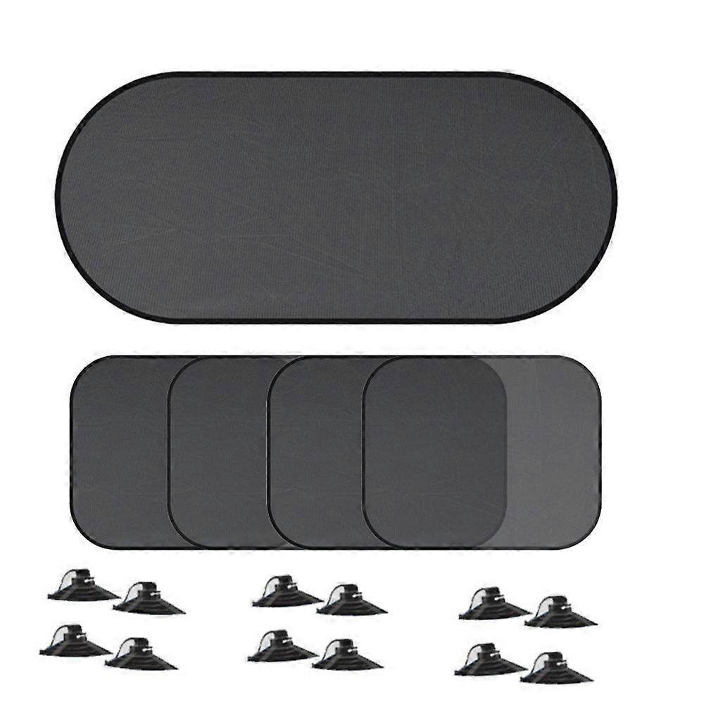 5 Pieces/set Universal Foldable Car Window Shade with Suction Cups Sunlight Protector Mesh Shield Cover Screen