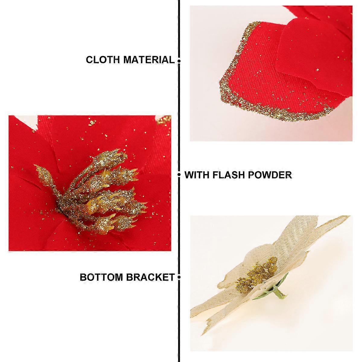 Assorted Color Cloth Flower Pendant for Christmas Decoration 20Pcs Set
