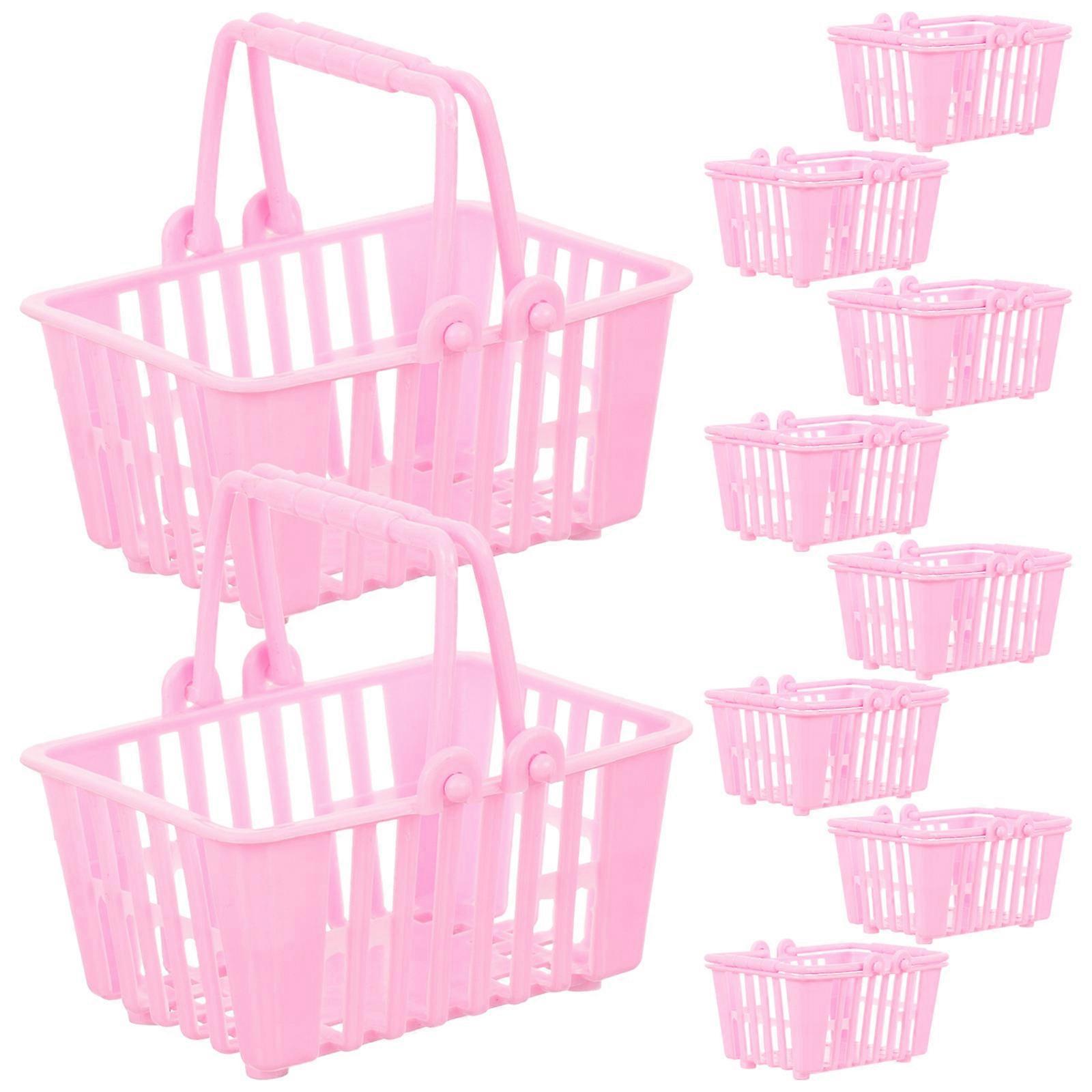 Doll House Mini Basket For Storage Ideal For DIY Enthusiasts 2.4X1.6X4.1In Rectangular 30Pcs