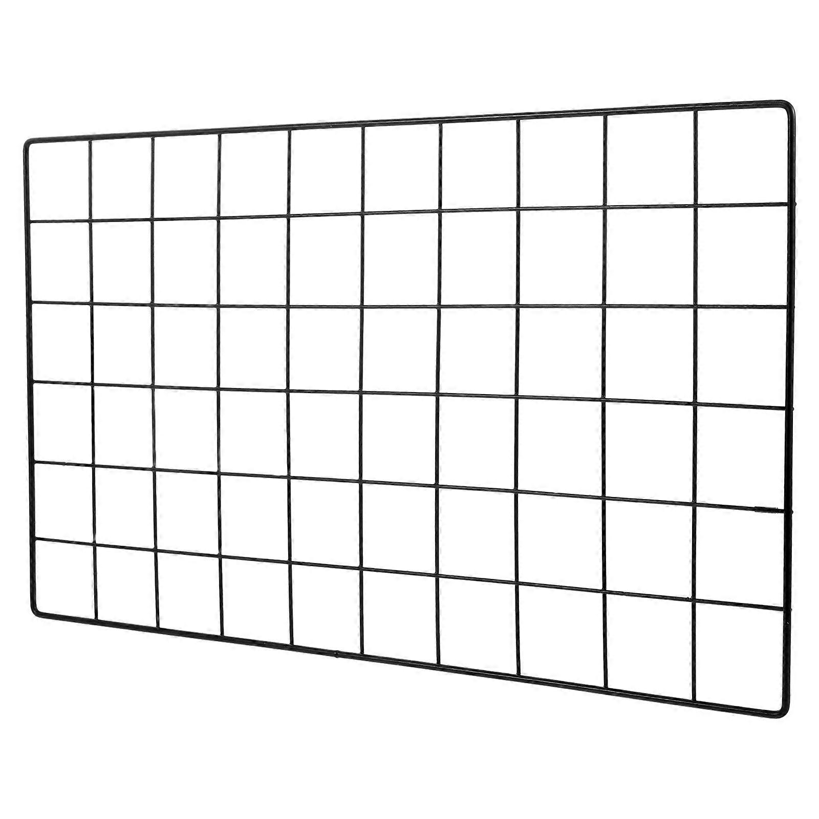 Iron Art Wall Hanging Organizer Storage Shelf Photo Display Grid Design Wall Grid Decoration 50X30.3X0.5CM 2Pcs