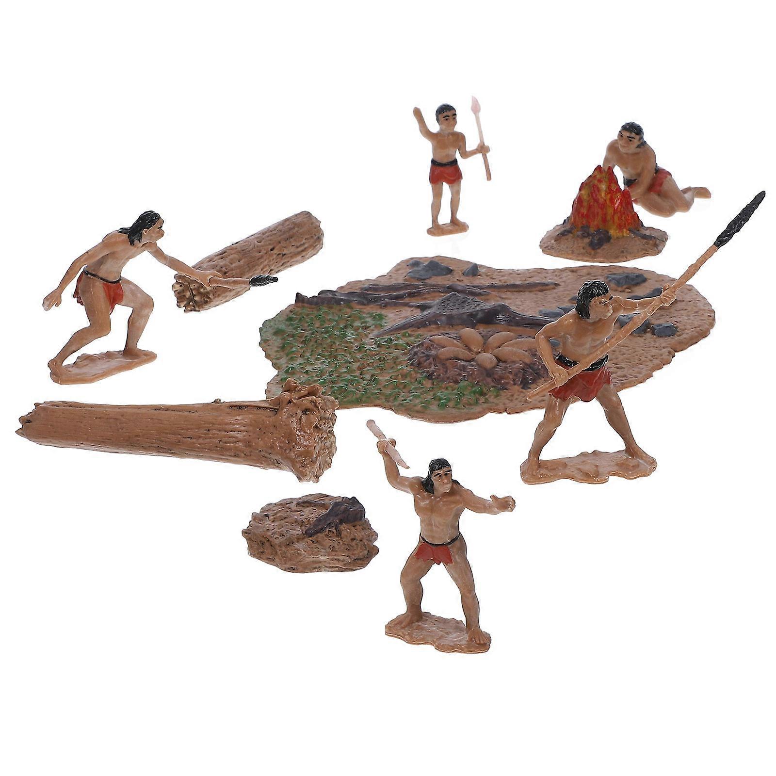 Primitive Men Model for Decoration 5Sets Miniature Human Figurines