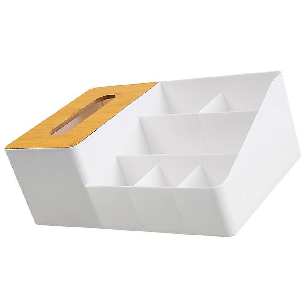 Multi-Use Desktop Organizer Box for Storage 2Pcs Tissue and Remote Controller