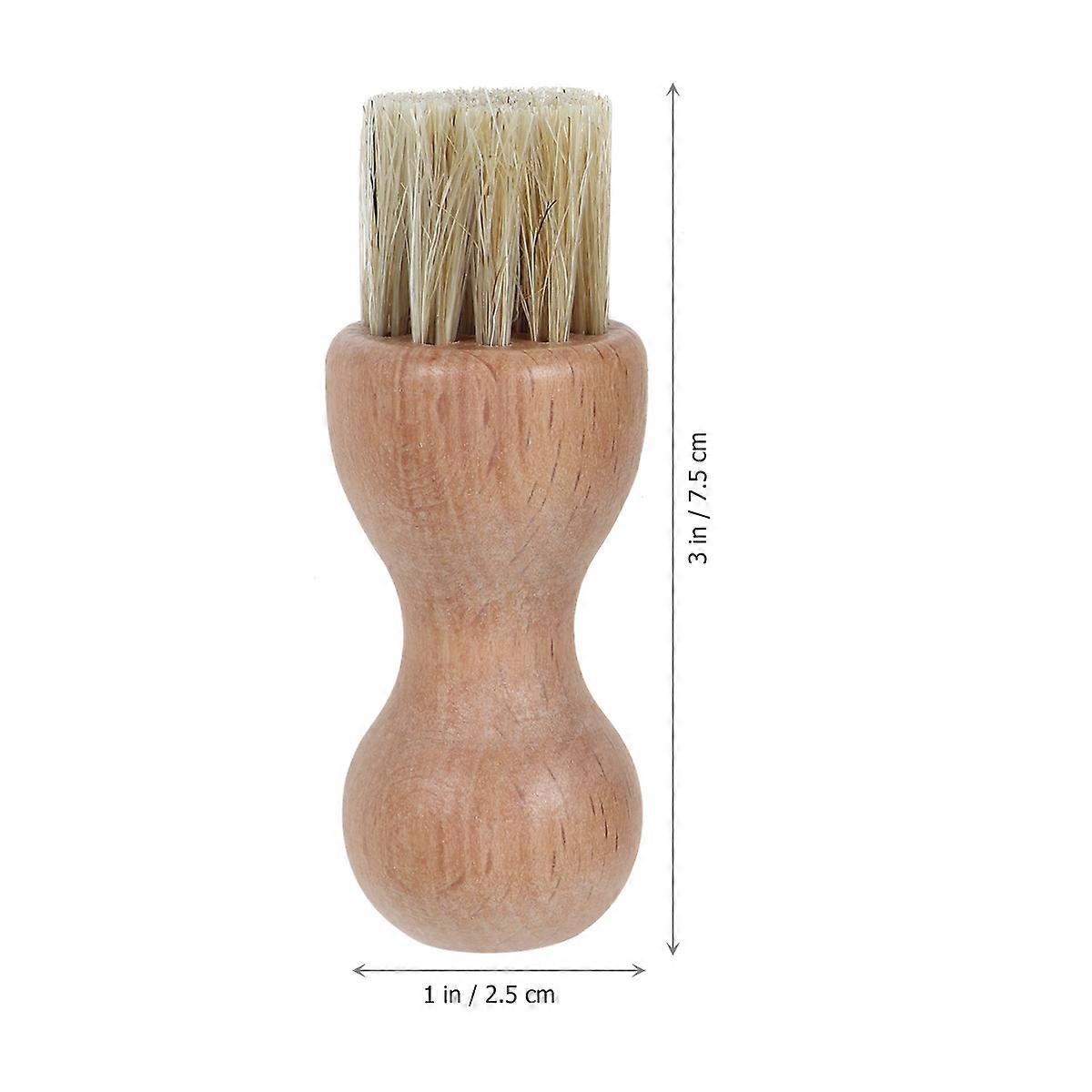 Boots Polishing Brush 2Pcs Made Of Durable Material Perfect For Travel Cleaning Shoes In Pear Shape Design