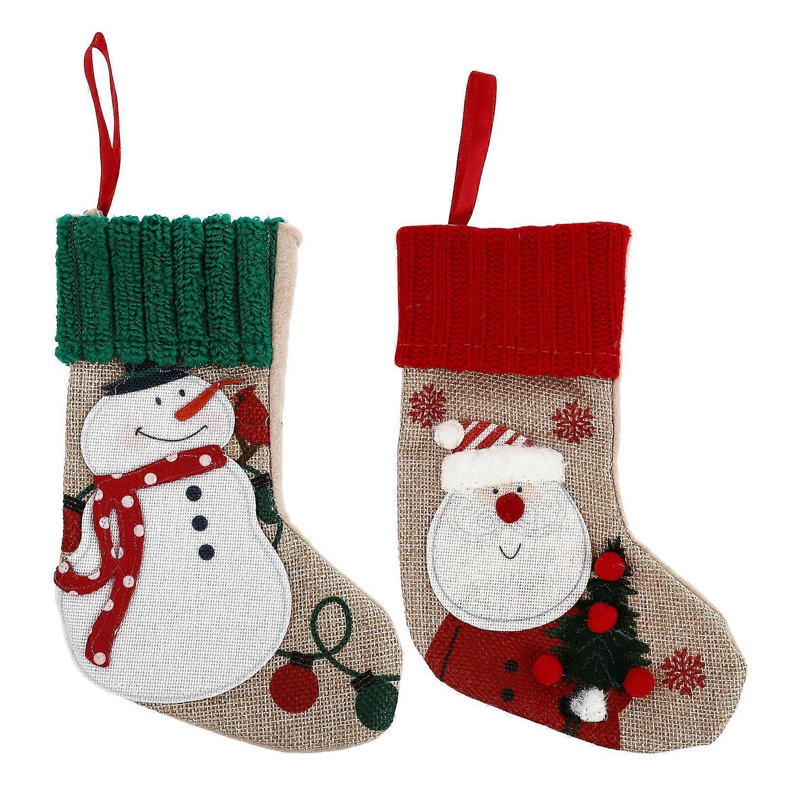 Christmas Hanging Stocking Gift Storage Bag for Storage Use 14Pcs
