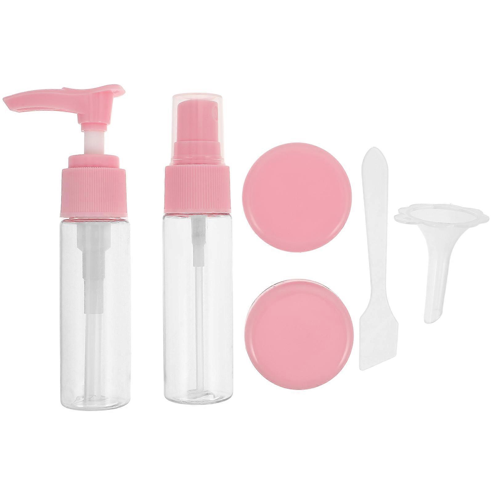 Pink Mini Plastic Spray Bottle Set 2Sets Portable Cosmetic Containers