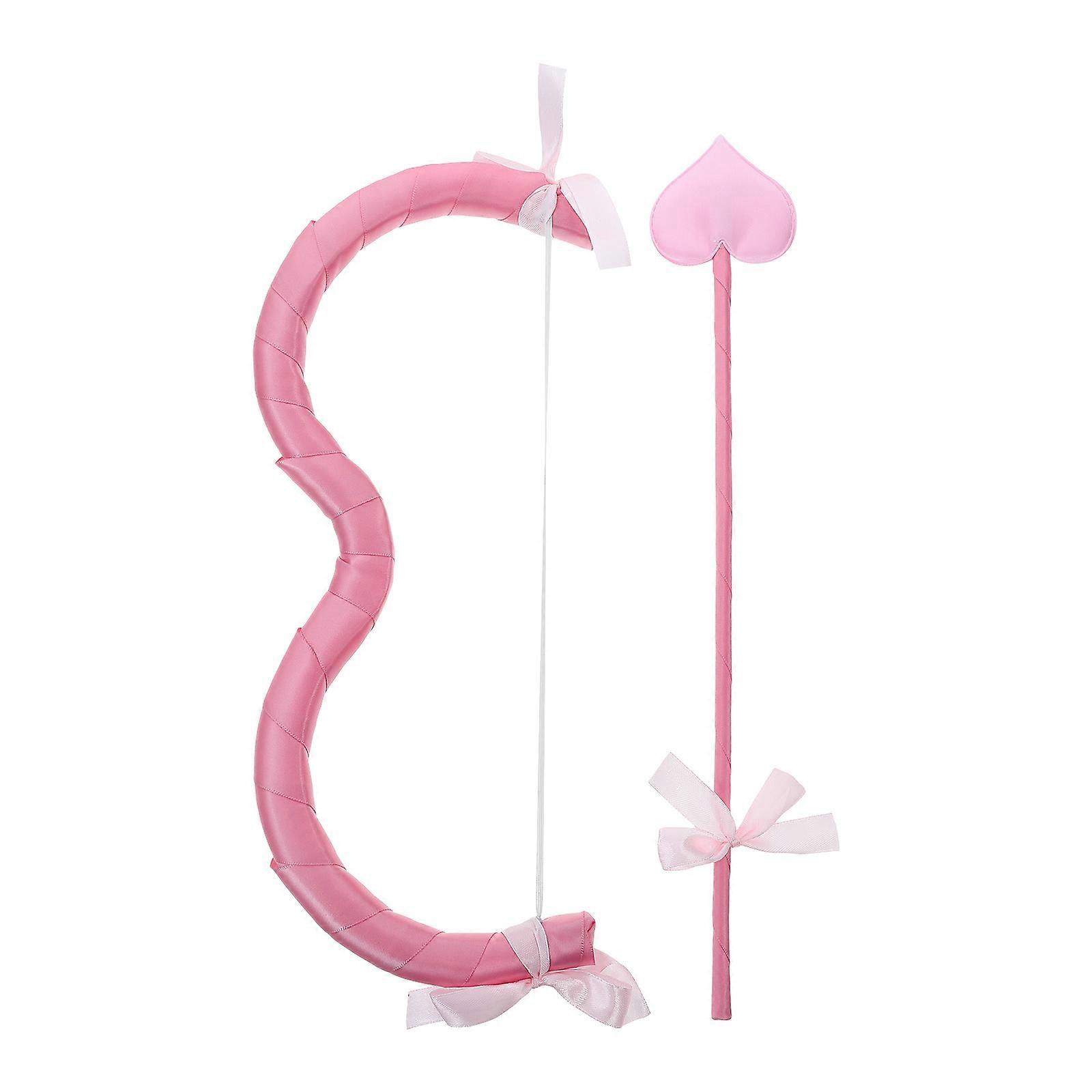 Mini Cupid Costume Accessories for Celebration 2Sets Pink Bow Arrow