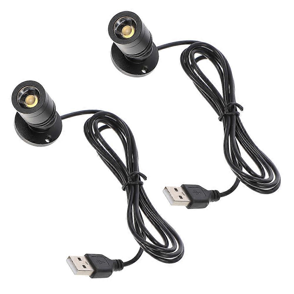 Small Spotlight Indoor LED USB for Cabinet Lighting 8Pcs Set