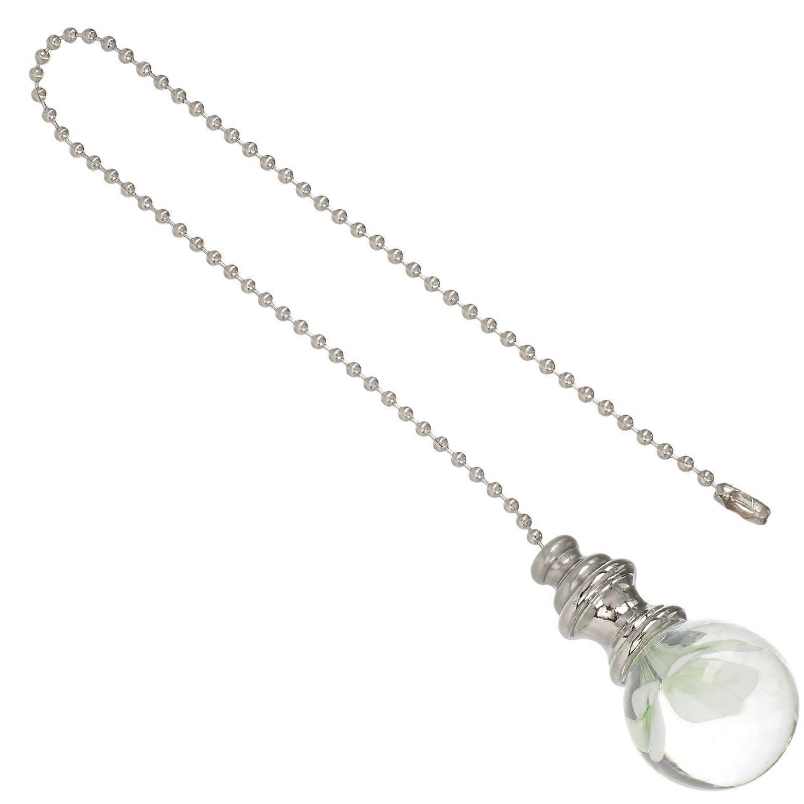Silver Ceiling Fan Pull Chain Decorative 5Pcs Pull Chain Extender