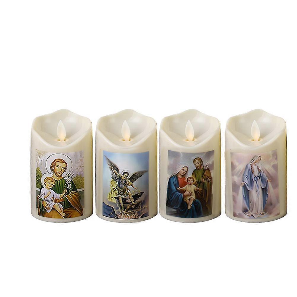 Candle Lights Simulation for Christian Church Decoration 3Sets