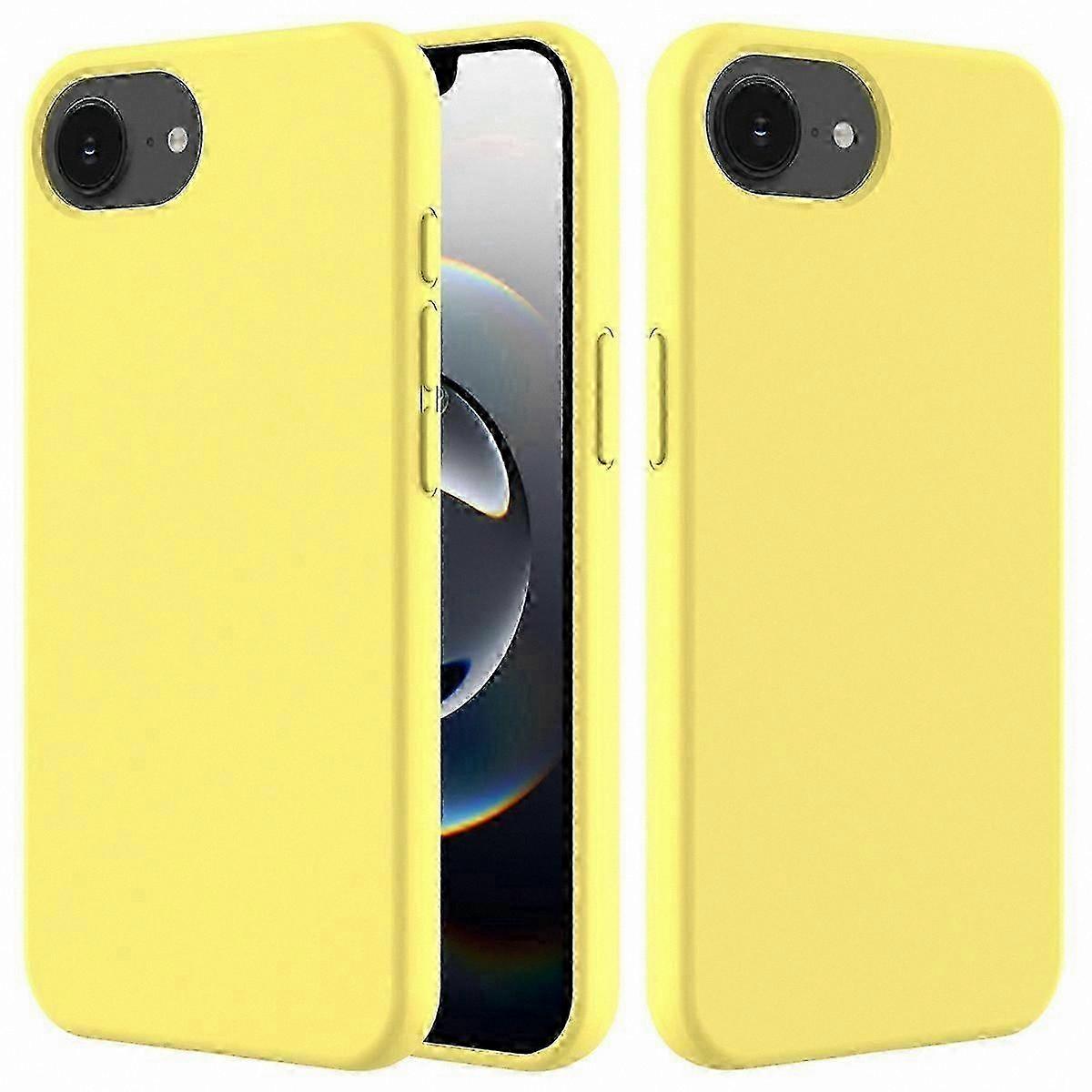 Silicone Soft-Lined Drop-Proof Phone Case for 16e - Red Back Cover