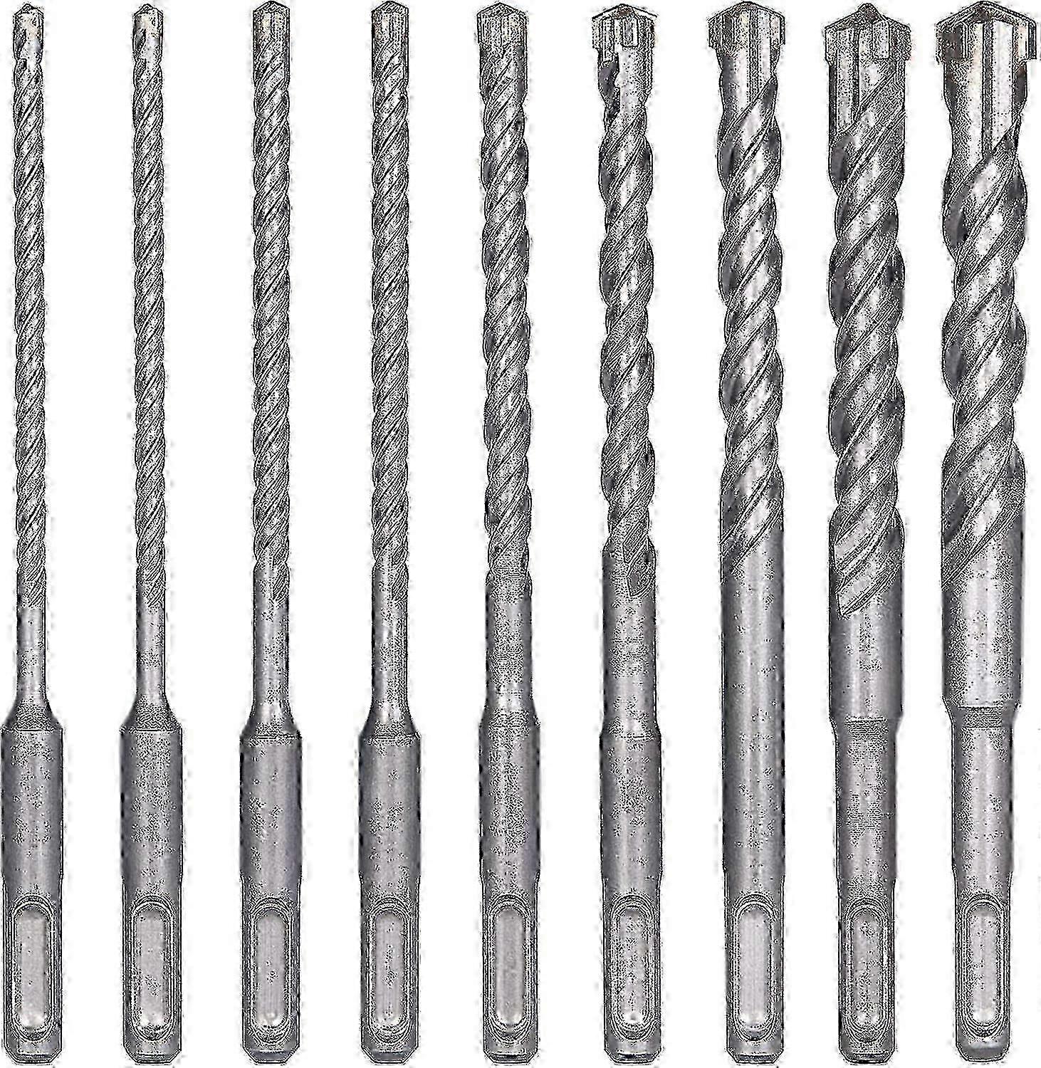 2025 Concrete Drill Bits 9pcs (5mm~16x160mm) Tile