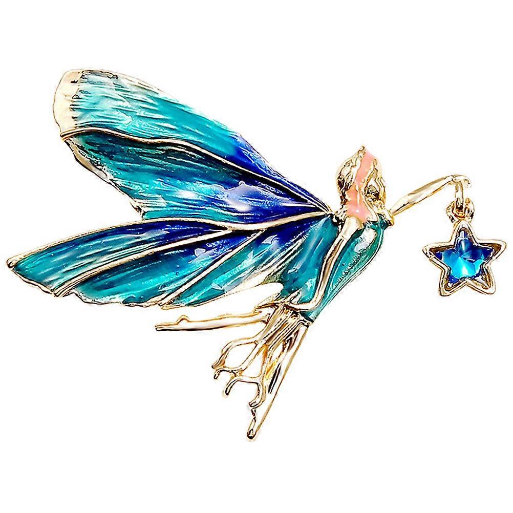 Creative Design Fairy Brooch For Decorative Use On Clothes And Scarves In Multi Color 1Set