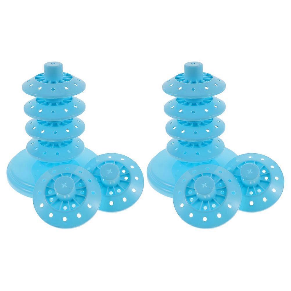 Multi-Tiered Cake Pops Display Tower For Retail And Home Use 6Pcs Blue Lollipop Holder With Resistance