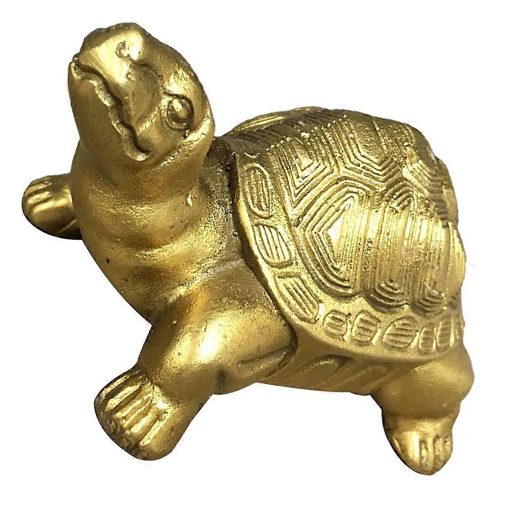 Desktop Turtle Ornament Copper Turtle Sculpture for Decor 4Pcs Golden