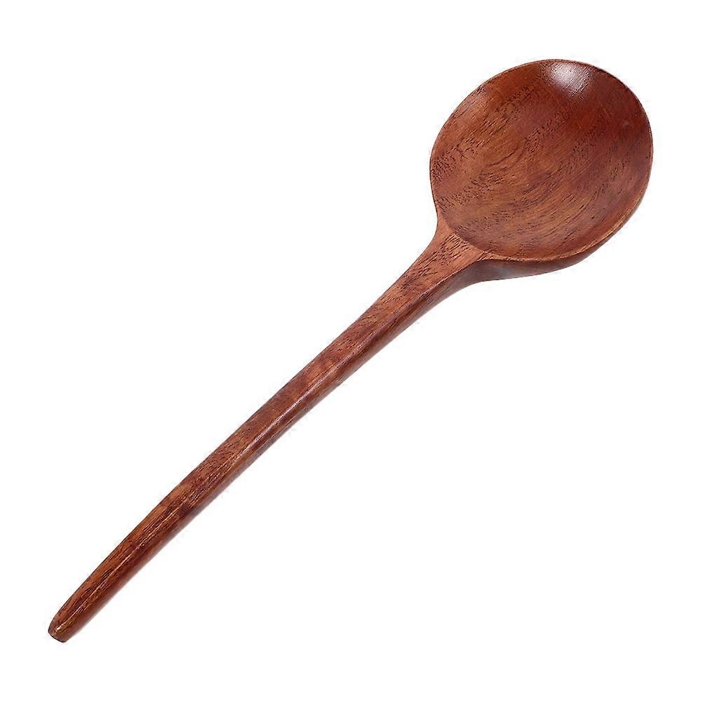 Japanese Style Wooden Soup Spoon 3Pcs Large Ideal For Restaurant Use Brown Ergonomic Handle Perfect For Serving Spaghetti