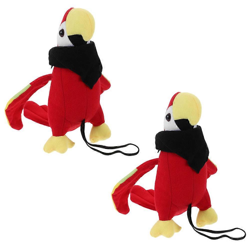 Pirate Costume Parrot Shoulder Plush Model for Decoration 4Sets