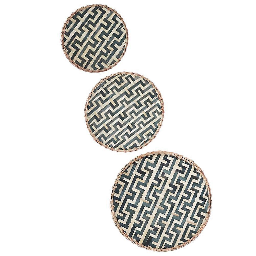 Woven Wall Basket Decor Bamboo Basket for Home 9Pcs Set