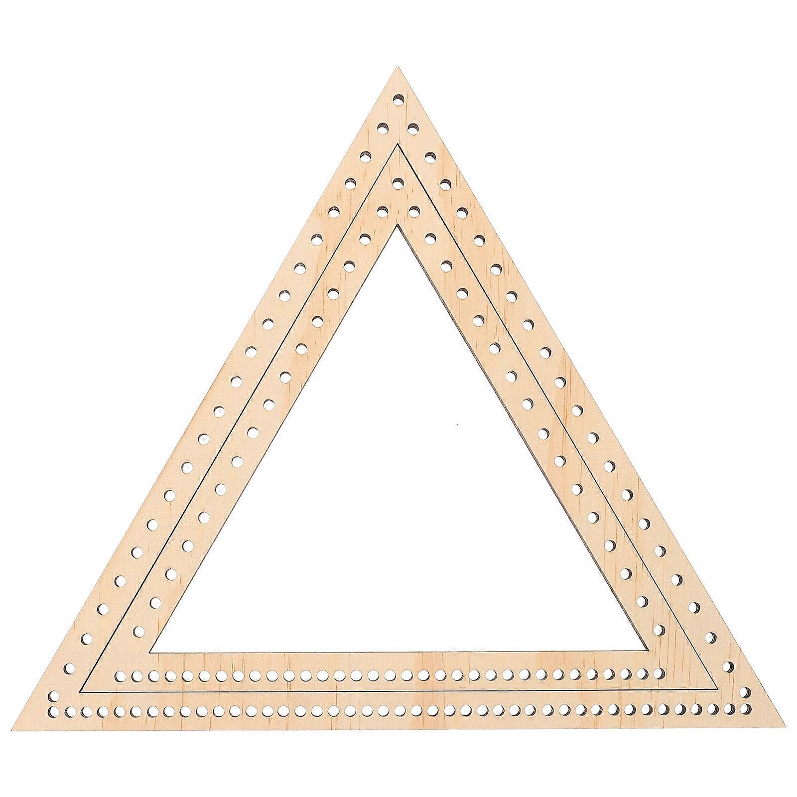 Triangle Weaving Frame for Wall Tapestry 6Pcs Khaki Wood