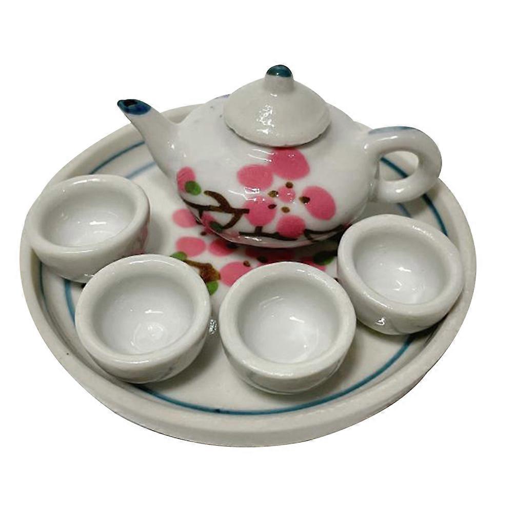 Tea Set for Little Girls Dollhouse Tea Set Miniature Accessories Home Decoration 1 Set
