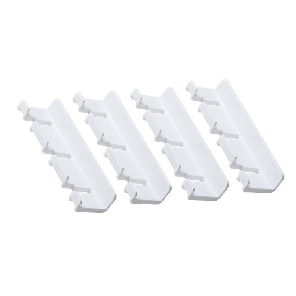 Wall Mounted Power Socket Holder for Storage 8Pcs White No Drilling