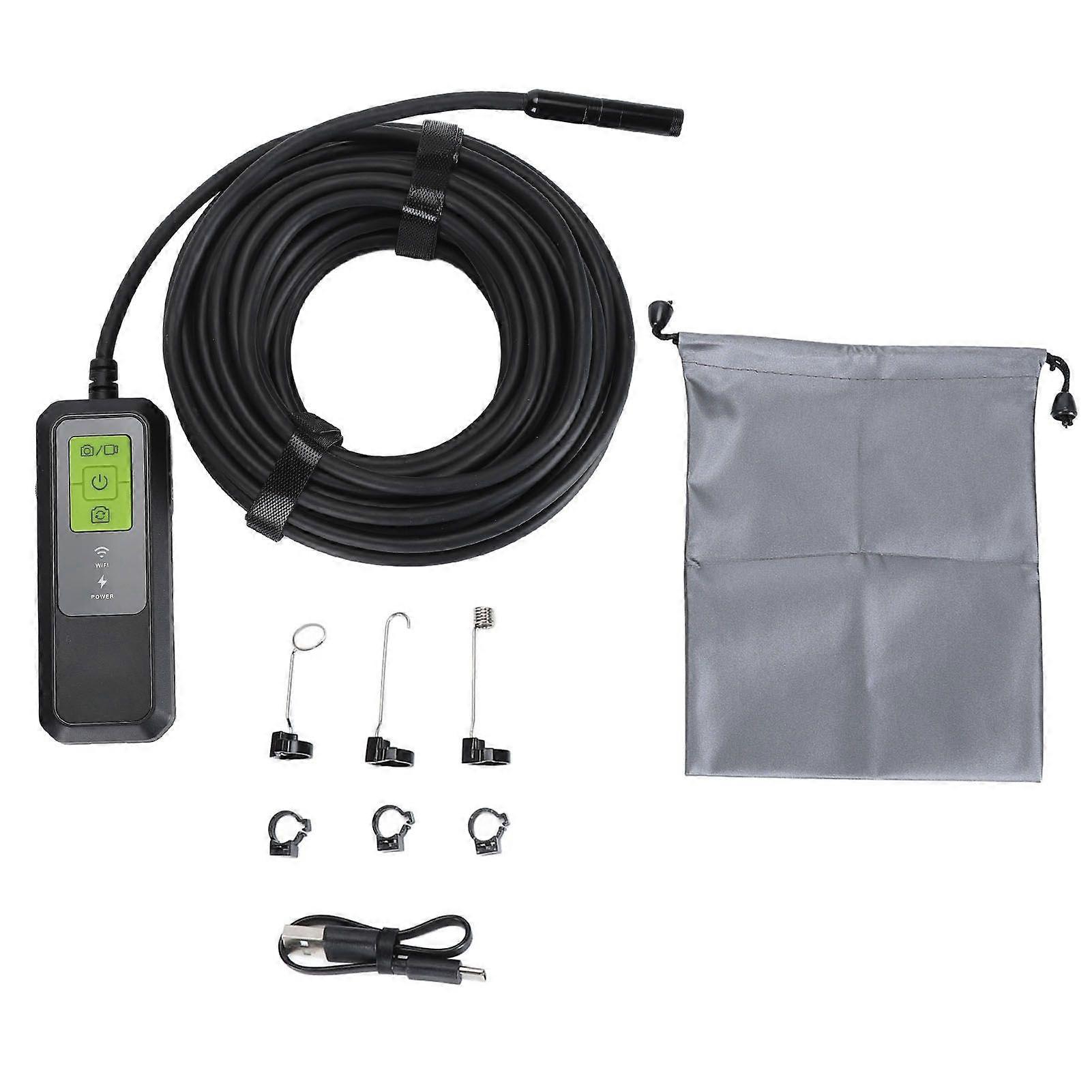 Dual Lens Endoscope IP67 Waterproof High Definition Wireless WiFi Remote Control Inspection Camera with Light for Pipe Inspection 10m / 32.8ft