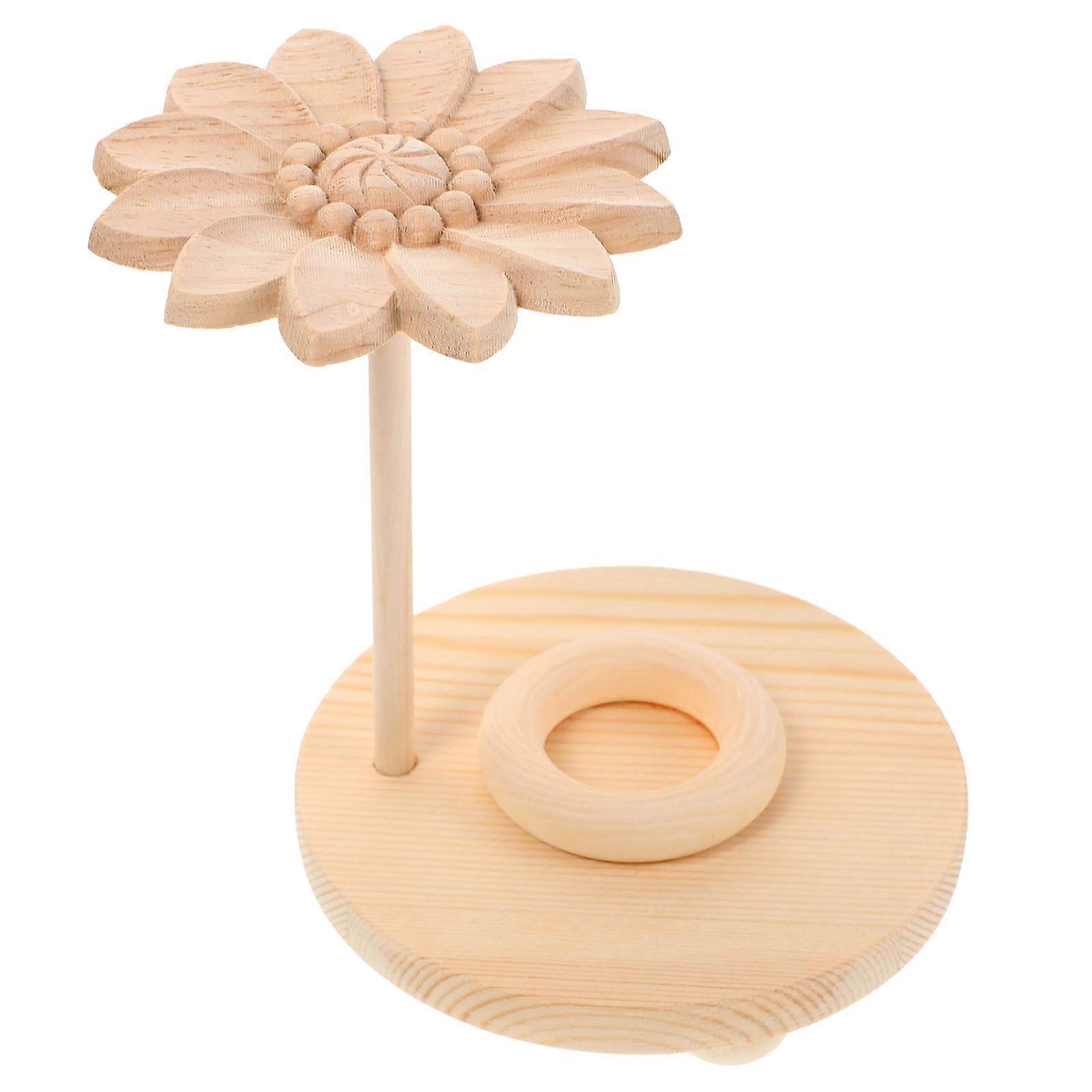 Wood Essential Oil Diffuser Stand for Aromatherapy 4Pcs with Base