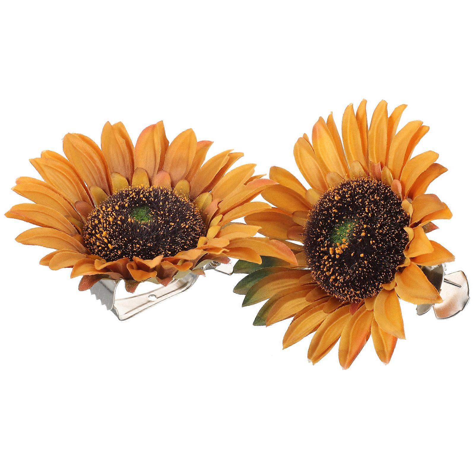 Drapery Holdback Clamp Sunflower Curtain for Home Use 4Pcs Tieback Clips