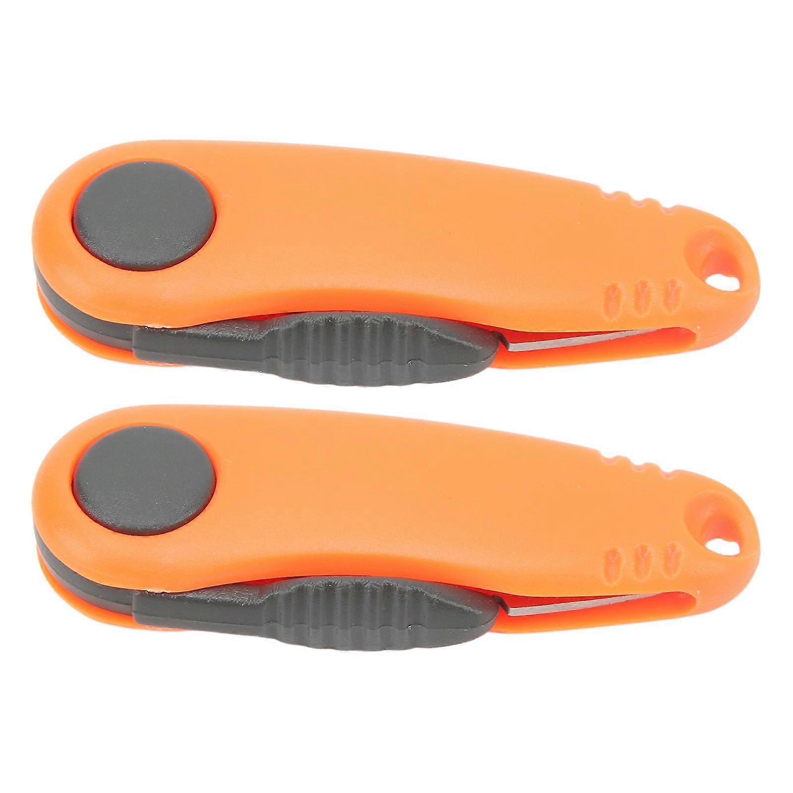 2 PCS Mini Badminton Line Scissors Fast Shrimp Shaped Scissors Outdoor Portable Folding Fishing Line Clipper Orange