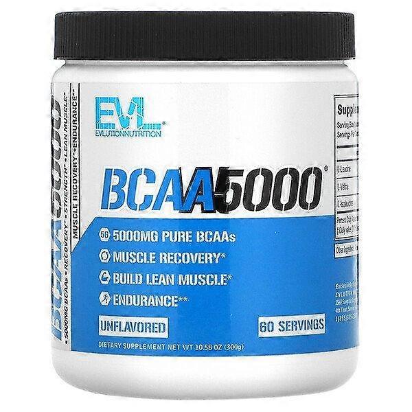 EVLution Nutrition, BCAA5000, Unflavored, 10.58 oz (300 g)