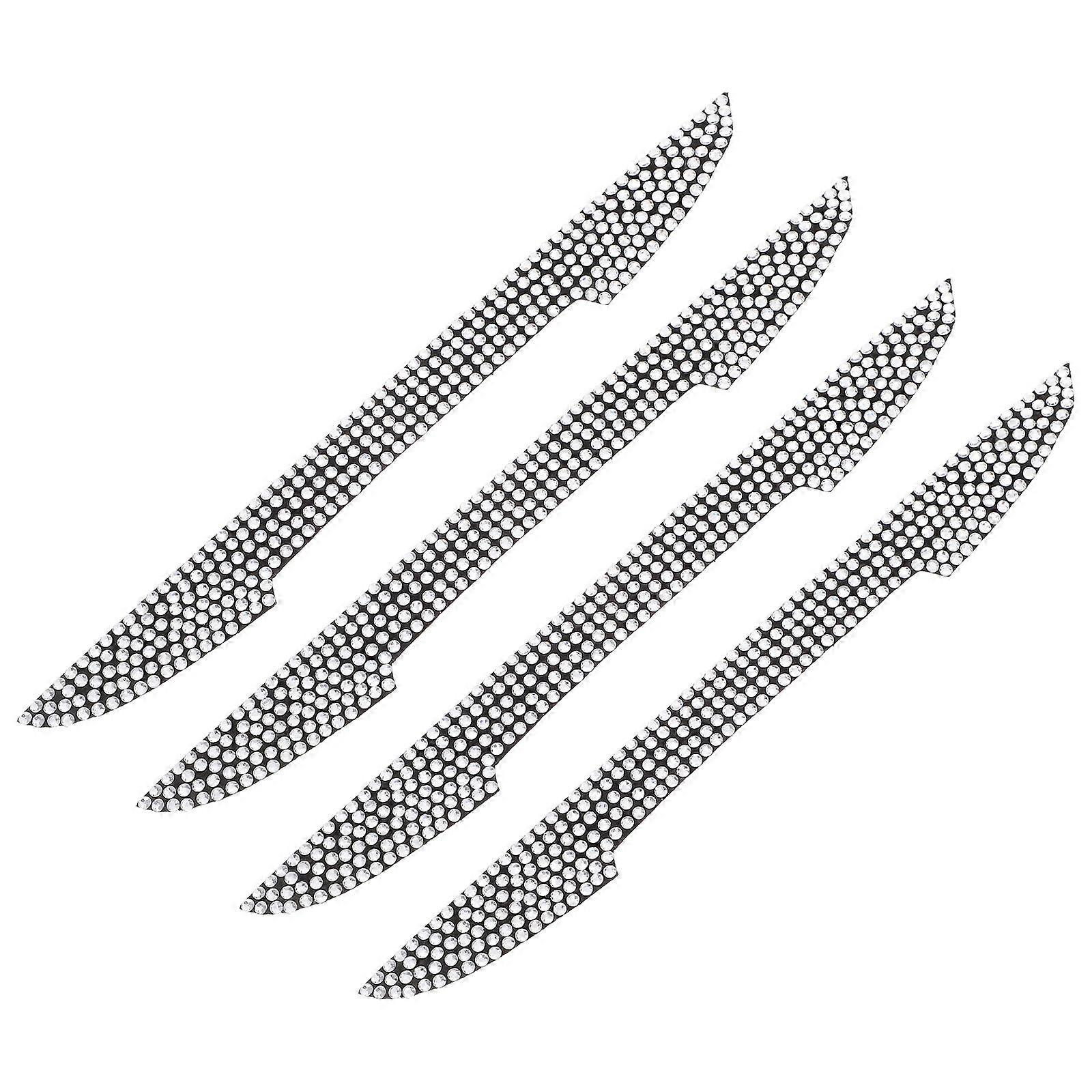 Car Door Handle Protector Guard Scratch Resistant 12Pcs White PVC