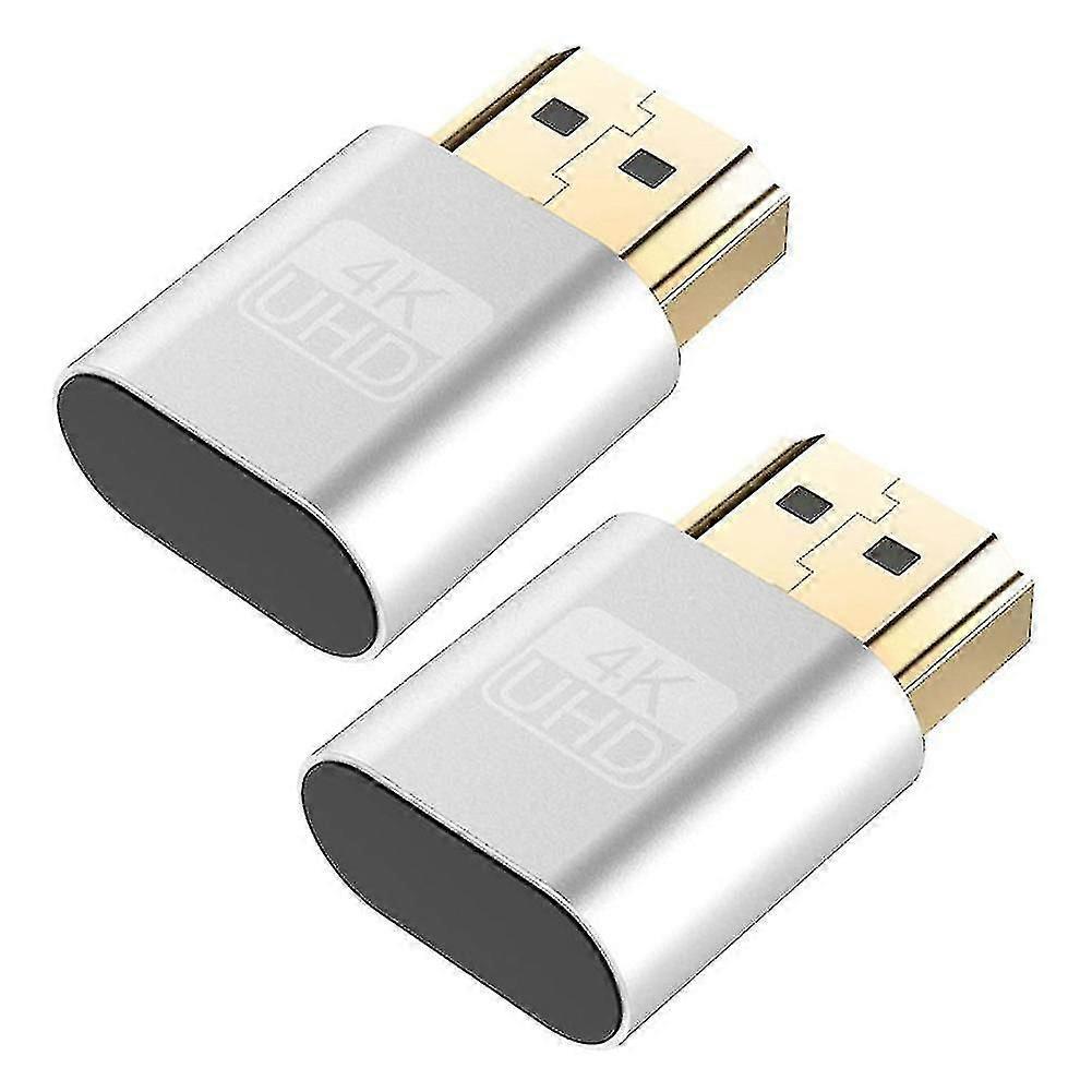 2pcs 4k Hdmi-compatible Ddc Edid Dummy Plug Vga Virtual Display Emulator Connector Adapter