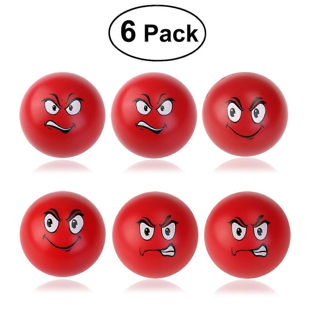 Stress Ball Face Squeeze Ball for Reducing Stress 6Pcs Assorted Color