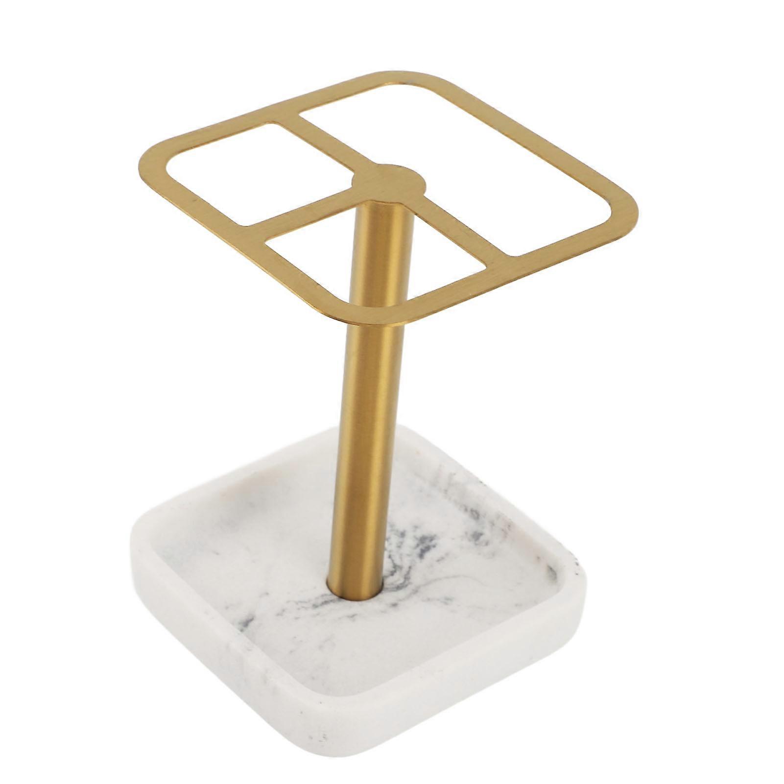 304 Stainless Steel Toothbrush Holder 3 Slots Rustproof Gold