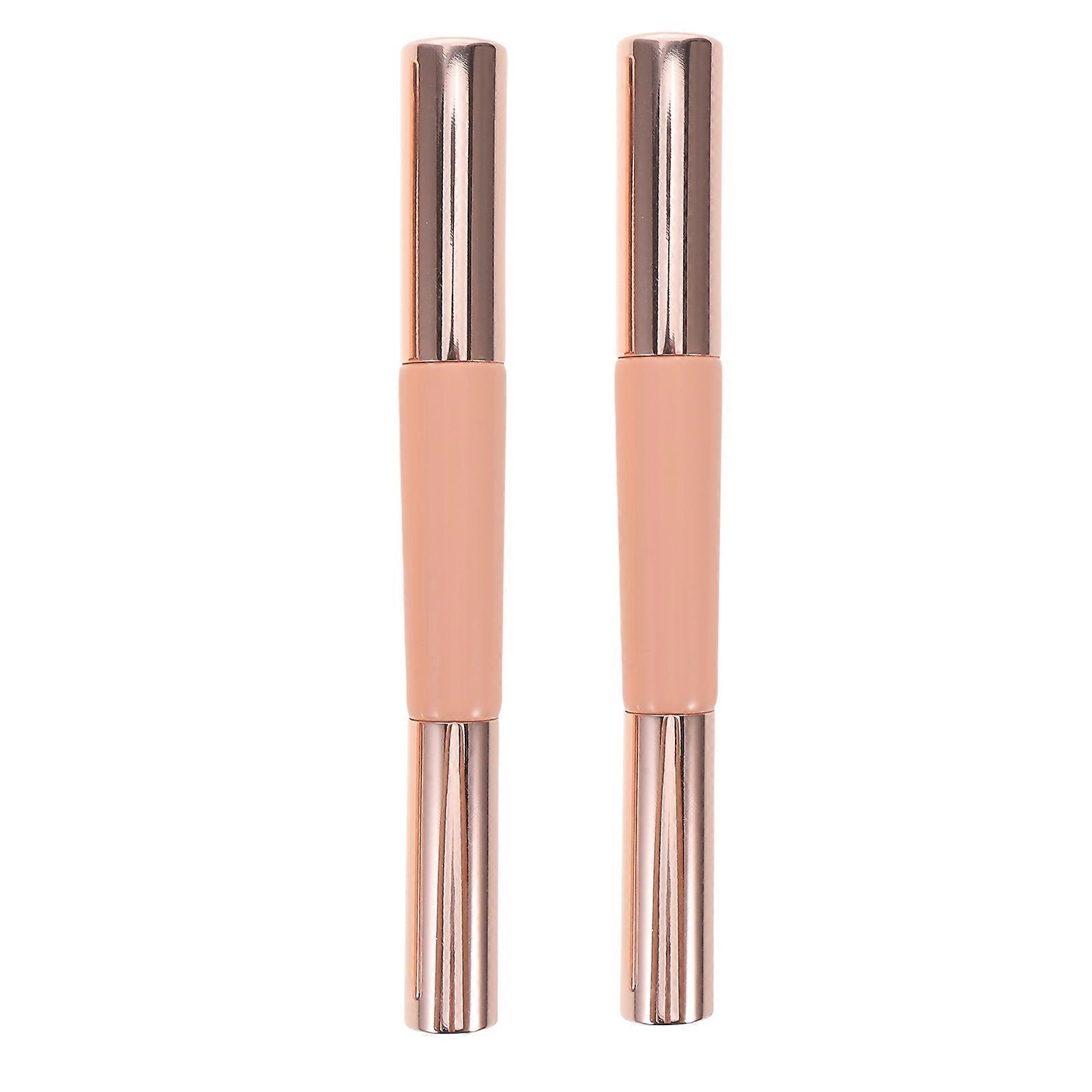 2Pcs Double Ended Lip Brush for Makeup with Silicone Concealer Applicator Pink